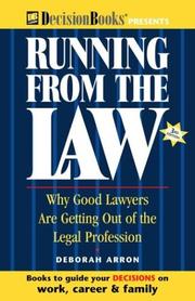 Cover of Running from the Law by Deborah Arron