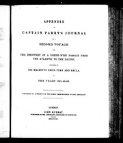 Front cover of Appendix to Captain Parry's Journal of a second voyage .. by Sir William Edward Parry