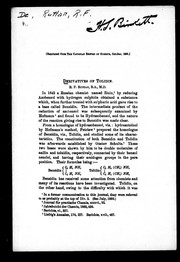 Front cover of Derivatives of tolidin by Ruttan, R. F.