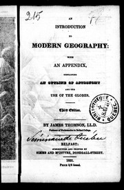 Cover of An introduction to modern geography by James Thomson