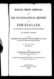 Front cover of Magnalia Christi Americana, or, The ecclesiastical history of New-England by Cotton Mather