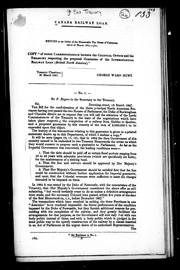 Front cover of Canada railway loan by Blachford, Frederic Rogers Baron