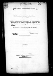 Front cover of North America, Intercolonial Railway by Intercolonial Railway (Canada)