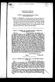 Cover of Canada canals by Great Britain. Board of Ordnance