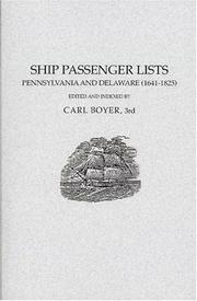 Cover of Ship Passenger Lists by Carl Boyer 3rd