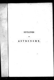 Front cover of Outlines of astronomy by John Frederick William Herschel