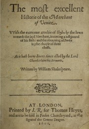 Front cover of The Merchant of Venice by William Shakespeare