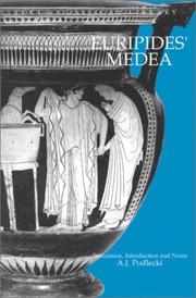 Cover of Euripides' Medea by Anthony Podlecki