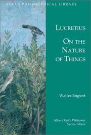 Cover of Lucretius by Walter Englert