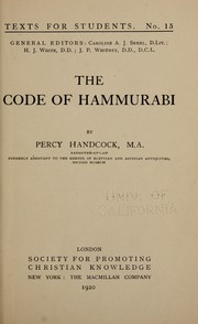 Cover of The code of Hammurabi by Hammurabi King of Babylonia