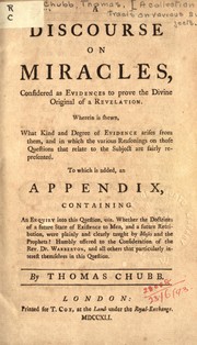 Cover of [A collection of tracts on various subjects] by Chubb, Thomas