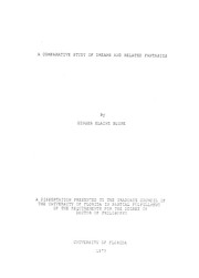 Front cover of A comparative study of dreams and related fantasies by Ginger Elaine Blume