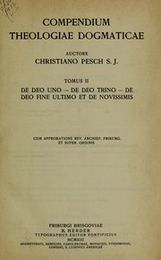 Cover of Compendium theologiae dogmaticae by Christian Pesch