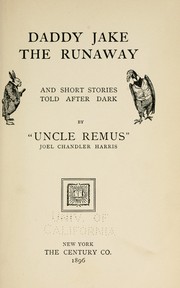 Front cover of Daddy Jake the runaway by Joel Chandler Harris