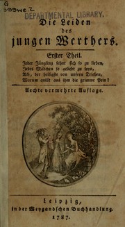 Cover of Die Leiden des jungen Werthers by Johann Wolfgang von Goethe