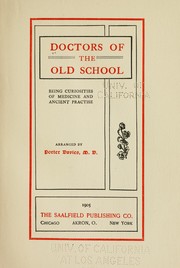 Front cover of Doctors of the old school by Porter Davies