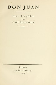 Cover of Don Juan by Carl Sternheim