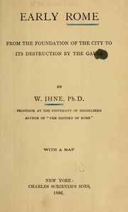 Cover of Early Rome by W. Ihne