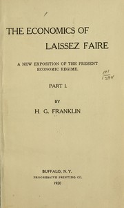 Front cover of The economics of laissez faire by Harris Gilbert Franklin