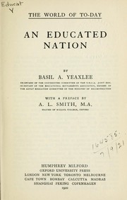 Cover of An educated nation by Basil Alfred Yeaxlee