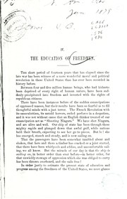 Front cover of The education of freedmen by Harriet Beecher Stowe
