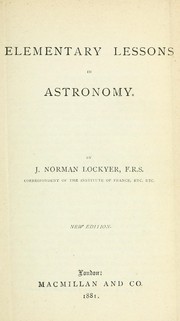 Front cover of Elementary lessons in astronomy by Sir Norman Lockyer