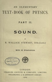 Cover of An elementary text-book of physics by Stewart, R. Wallace