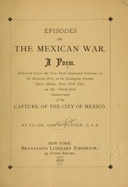 Front cover of Episodes of the Mexican war by George Washington Patten