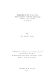 Front cover of Evaluation of the P. K. Yonge individualized chemistry curriculum field testing program in Florida by Paul Anthony Becht