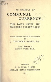 Front cover of An example of communal currency by Joseph Theodore Harris