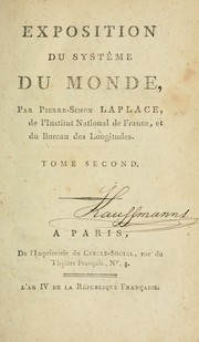 Cover of Exposition du systême du monde by Pierre Simon marquis de Laplace