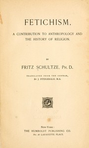 Cover of Fetichism by Fritz Schultze
