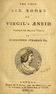 Front cover of The first six books of Virgil's Aeneid by Publius Vergilius Maro