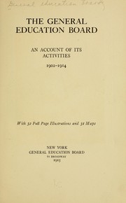 Front cover of General Education Board by General Education Board (New York, N.Y.)