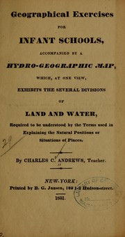 Front cover of Geographical exercises for infant schools by Charles C. Andrews