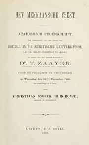 Front cover of Het Mekkaansche feest by C. Snouck Hurgronje