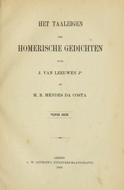 Cover of Het taaleigen der Homerische gedichten by Jan van Leeuwen