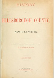 Front cover of History of Hillsborough County, New Hampshire by D. Hamilton Hurd