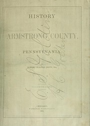 Front cover of History of Armstrong County, Pennsylvania by Robert Walter Smith