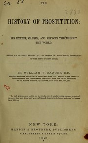 Cover of History of prostitution by William W. Sanger