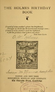 Cover of The Holmes birthday book by Oliver Wendell Holmes, Sr.