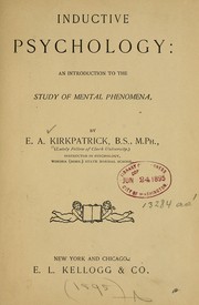 Cover of Inductive psychology by Edwin A. Kirkpatrick