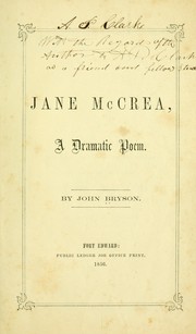 Cover of Jane McCrea by John Bryson