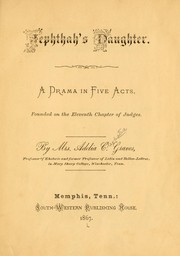 Cover of Jephthah's daughter by Adelia C. Graves