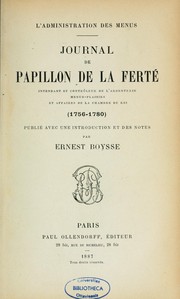 Front cover of Journal de Papillon de La Ferté by Denis Pierre Jean Papillon de La Ferté