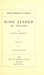 Front cover of King Alfred of England by Jacob Abbott