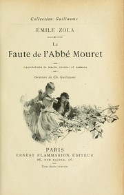 Front cover of La faute de l'abbé Mouret by Émile Zola