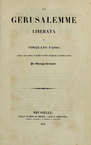 Front cover of La Gerusalemme liberata by Torquato Tasso