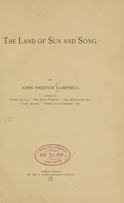 Front cover of The land of sun and song by John Preston Campbell