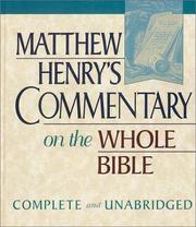 Cover of Matthew Henry's Commentary on the Whole Bible by Matthew Henry